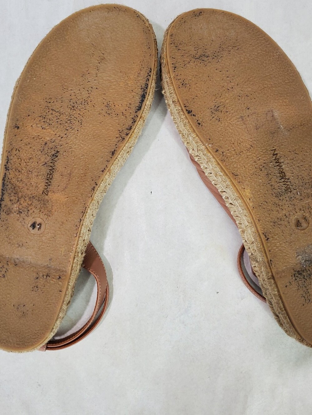 Zimmermann Gleam Gathered Espadrille Sandals Beige Biscuit Pebble Detail EU 41 - Picture 15 of 16